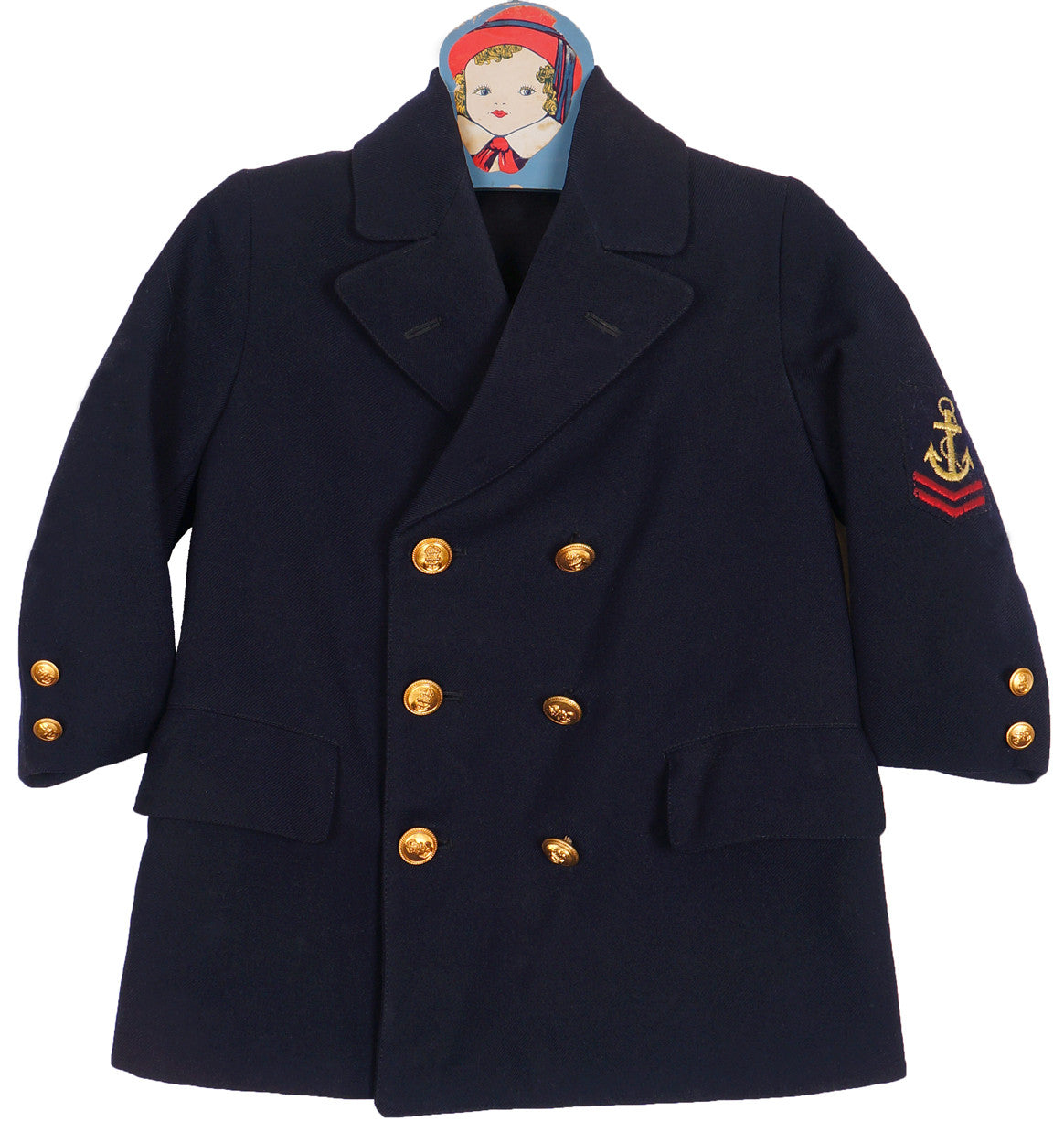 World War 2 Navy HMS Orion Sailors Hat and Coat for Child Size 5 - Poppy's Vintage Clothing