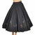 Vintage 1950s Circle Skirt Black Wool Felt with Beadwork Size Sml 25 Inch Waist - Poppy's Vintage Clothing