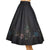 Vintage 1950s Circle Skirt Black Wool Felt with Beadwork Size Sml 25 Inch Waist - Poppy's Vintage Clothing