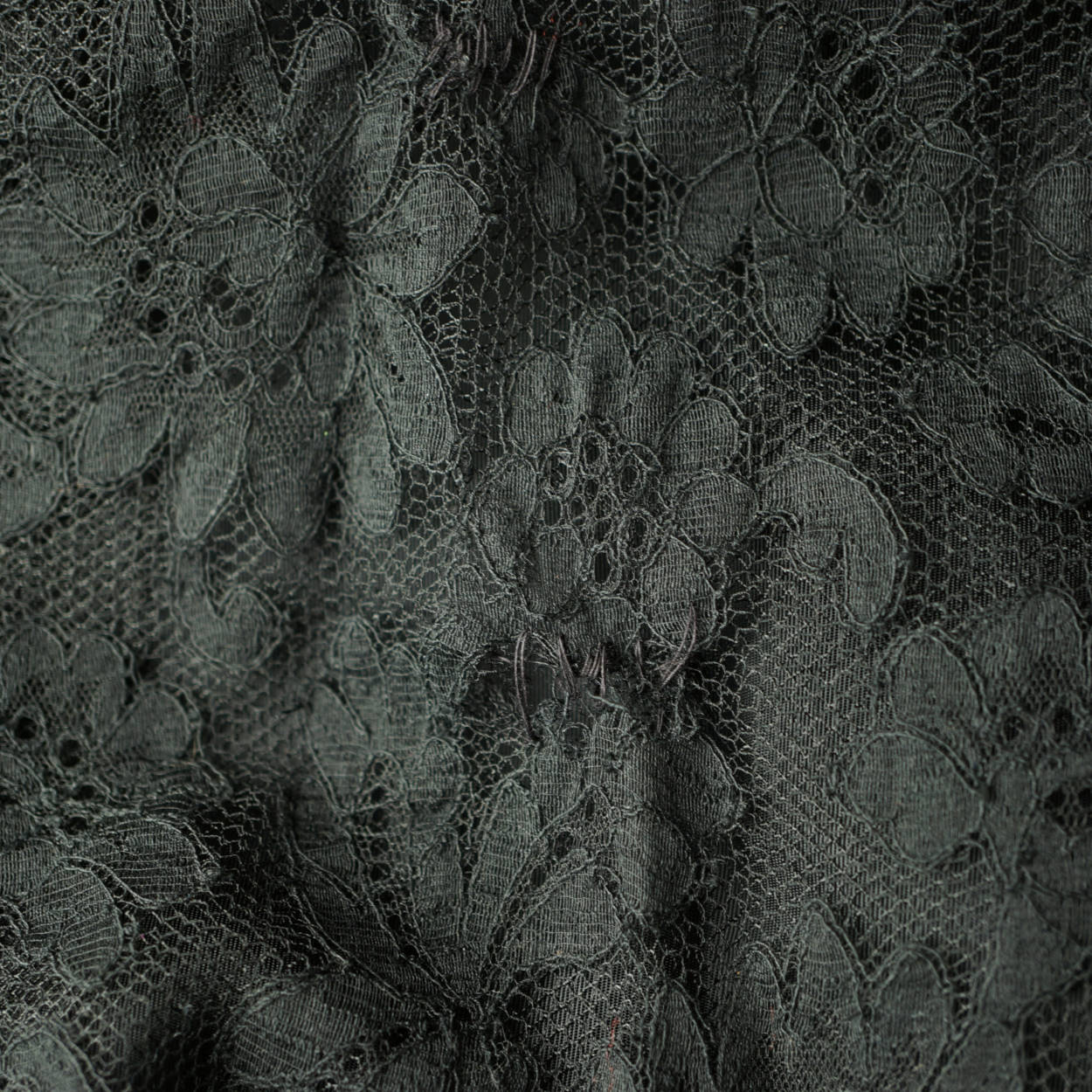 Vintage 1930s Evening Gown Black Chantilly Lace Dress Fishtail Ball Gown Sz M L - Poppy's Vintage Clothing