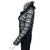 Vintage 1960s Black Lace Blouse w Ruffled Collar Nylon Sz M