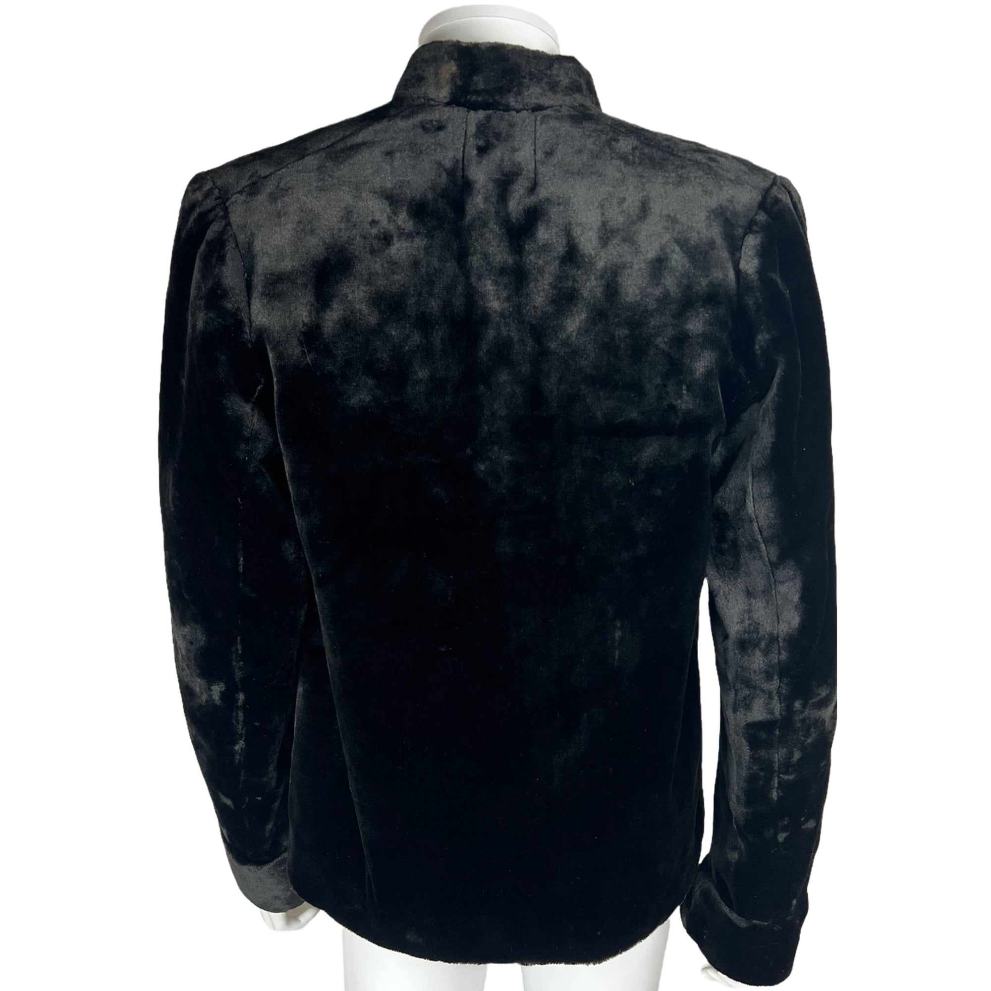 Vintage 1920s Jacket Black Panne Velvet Ladies Size S M