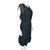 Vintage 1950s 60s Chiffon Dress Pleated Black Silk Size M