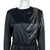 Vintage 1970s Disco Jumpsuit Black w Silver Glitter Size L