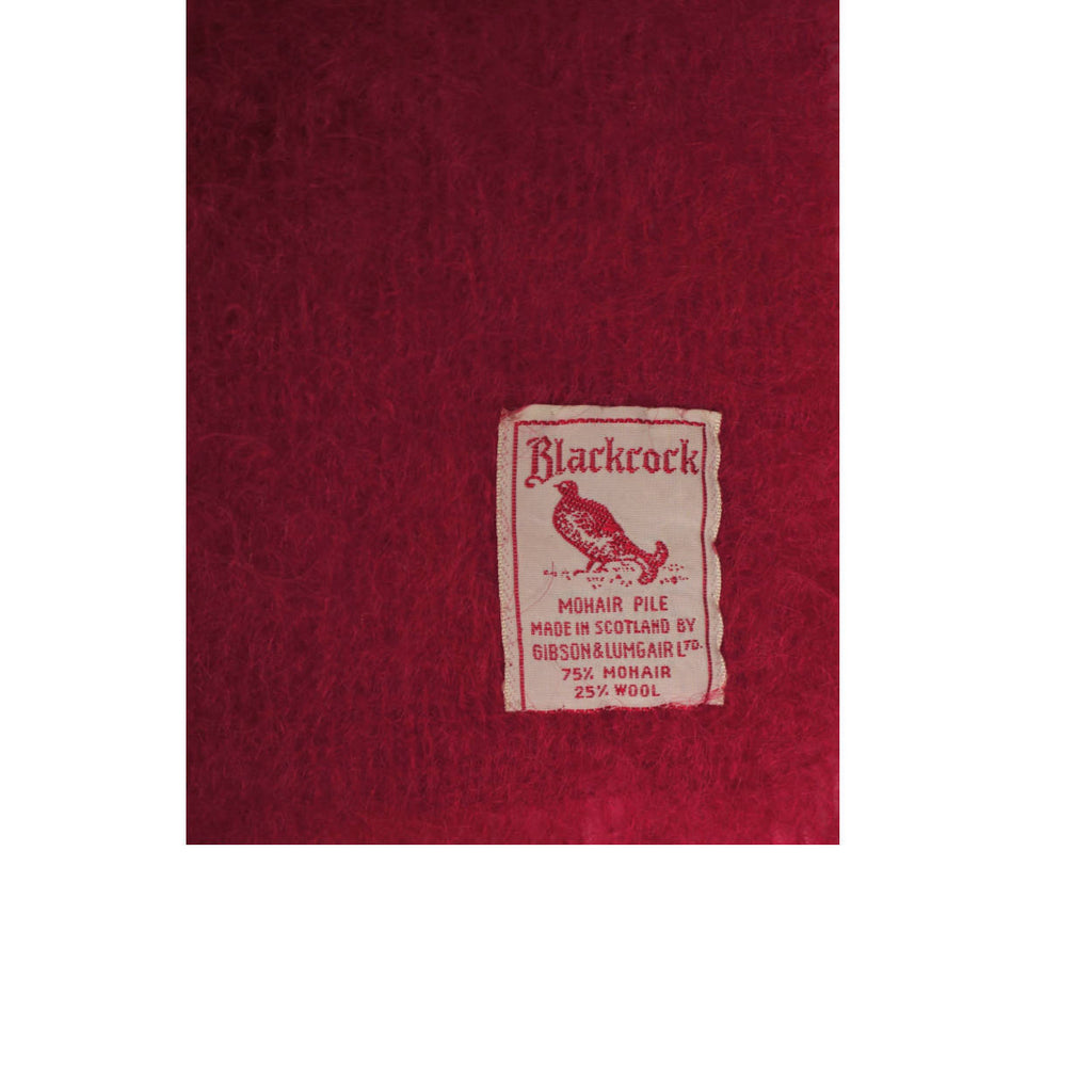 Vintage Scottish Mohair Wool Magenta Pink Scarf Made in Scotland 50” by 10” - Poppy's Vintage Clothing