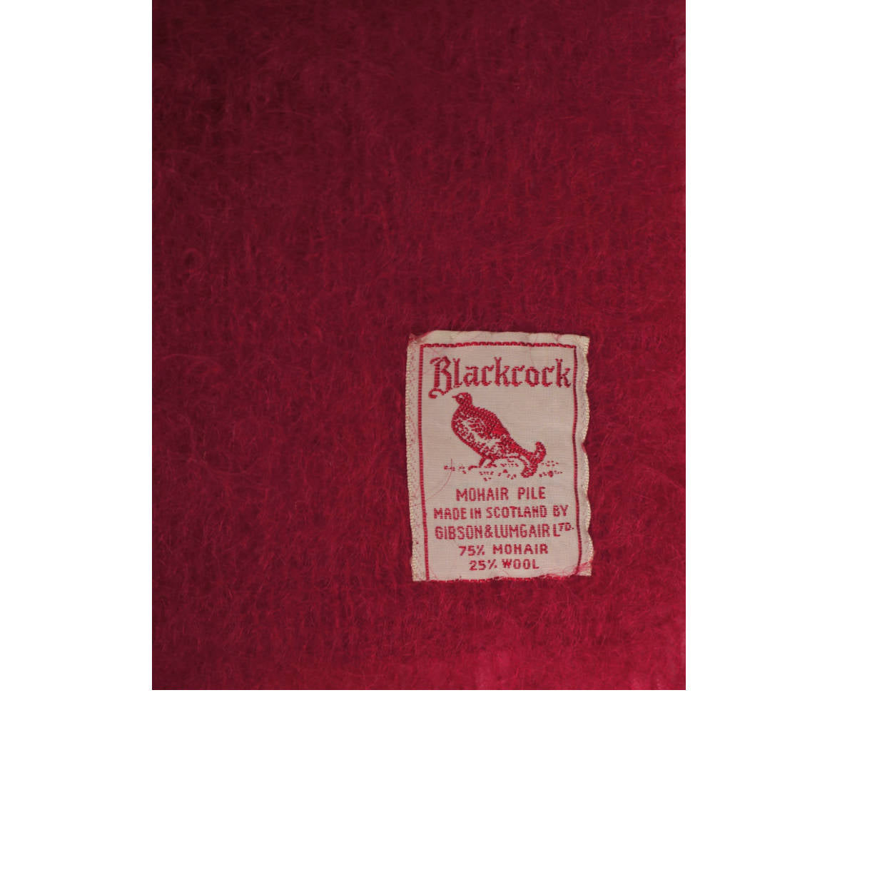 Vintage Scottish Mohair Wool Magenta Pink Scarf Made in Scotland 50” by 10” - Poppy's Vintage Clothing