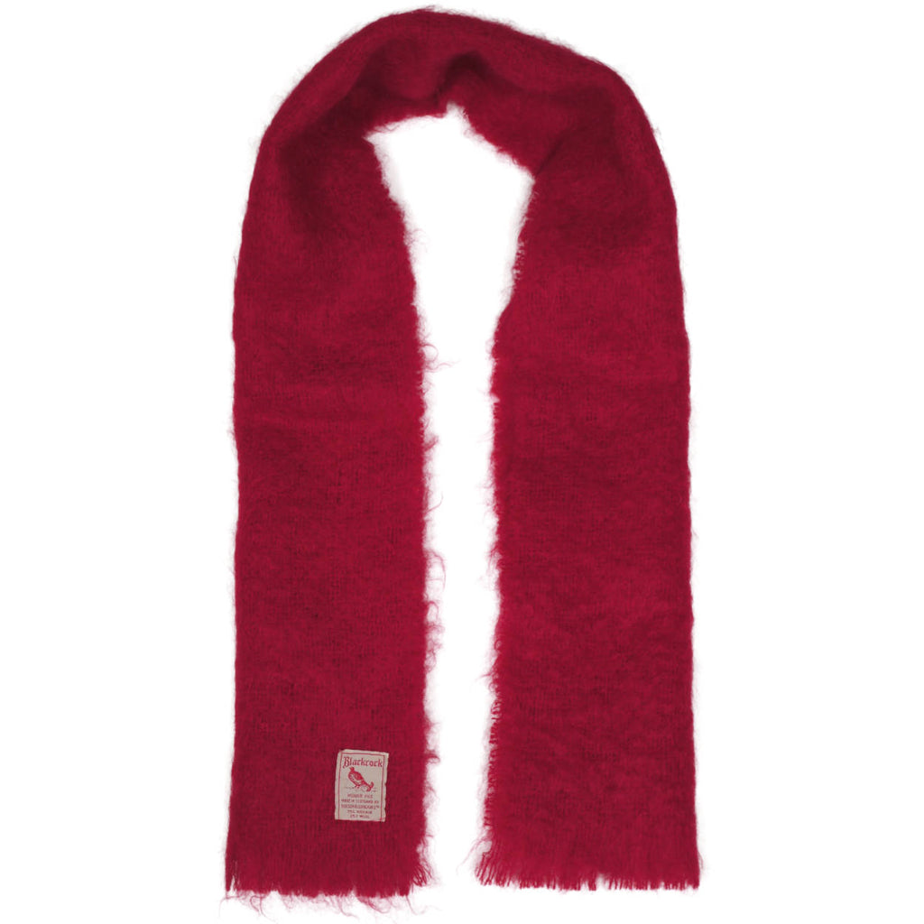 Vintage Scottish Mohair Wool Magenta Pink Scarf Made in Scotland 50” by 10” - Poppy's Vintage Clothing