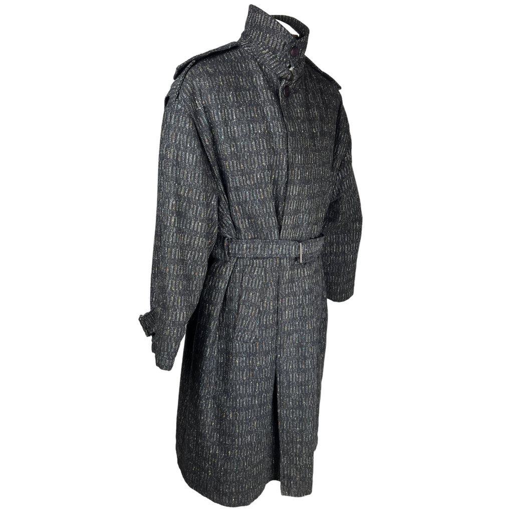 Vintage 1980s New Wave Coat Tweed Overcoat Croydon Size 44