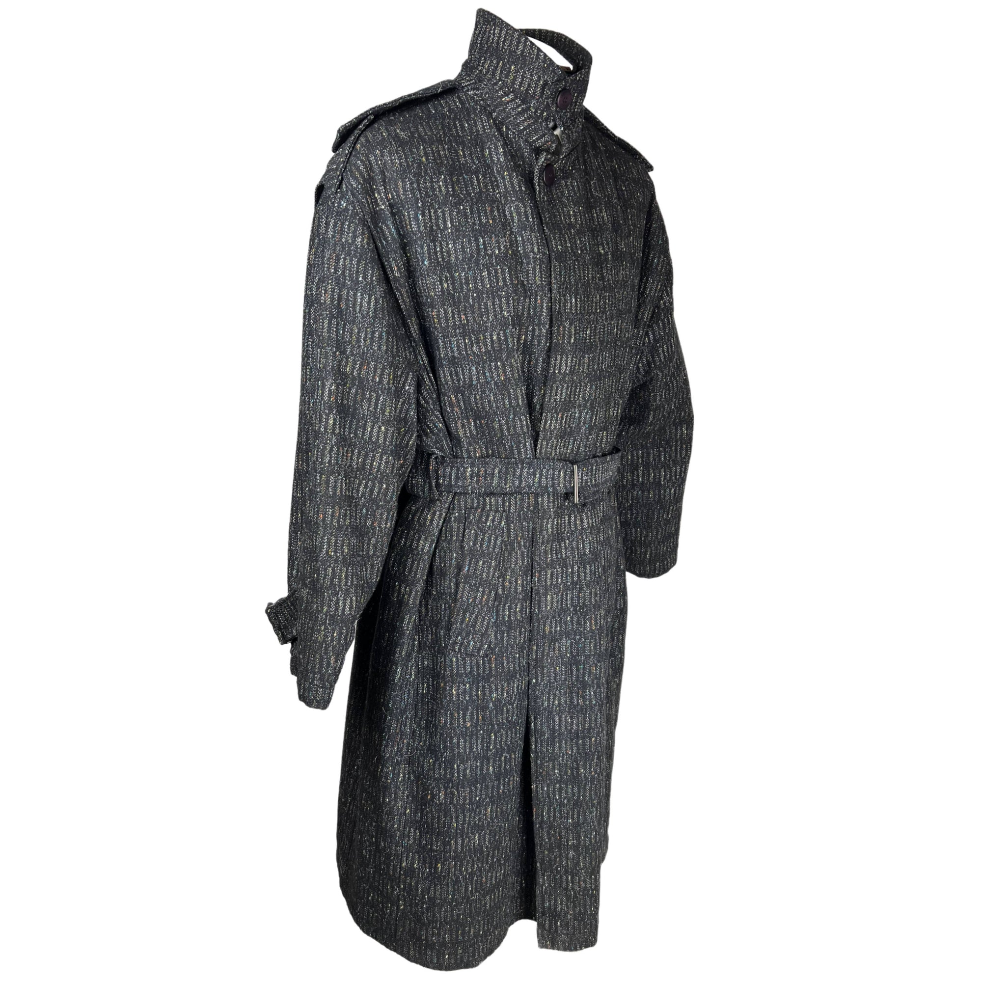Vintage 1980s New Wave Coat Tweed Overcoat Croydon Size 44