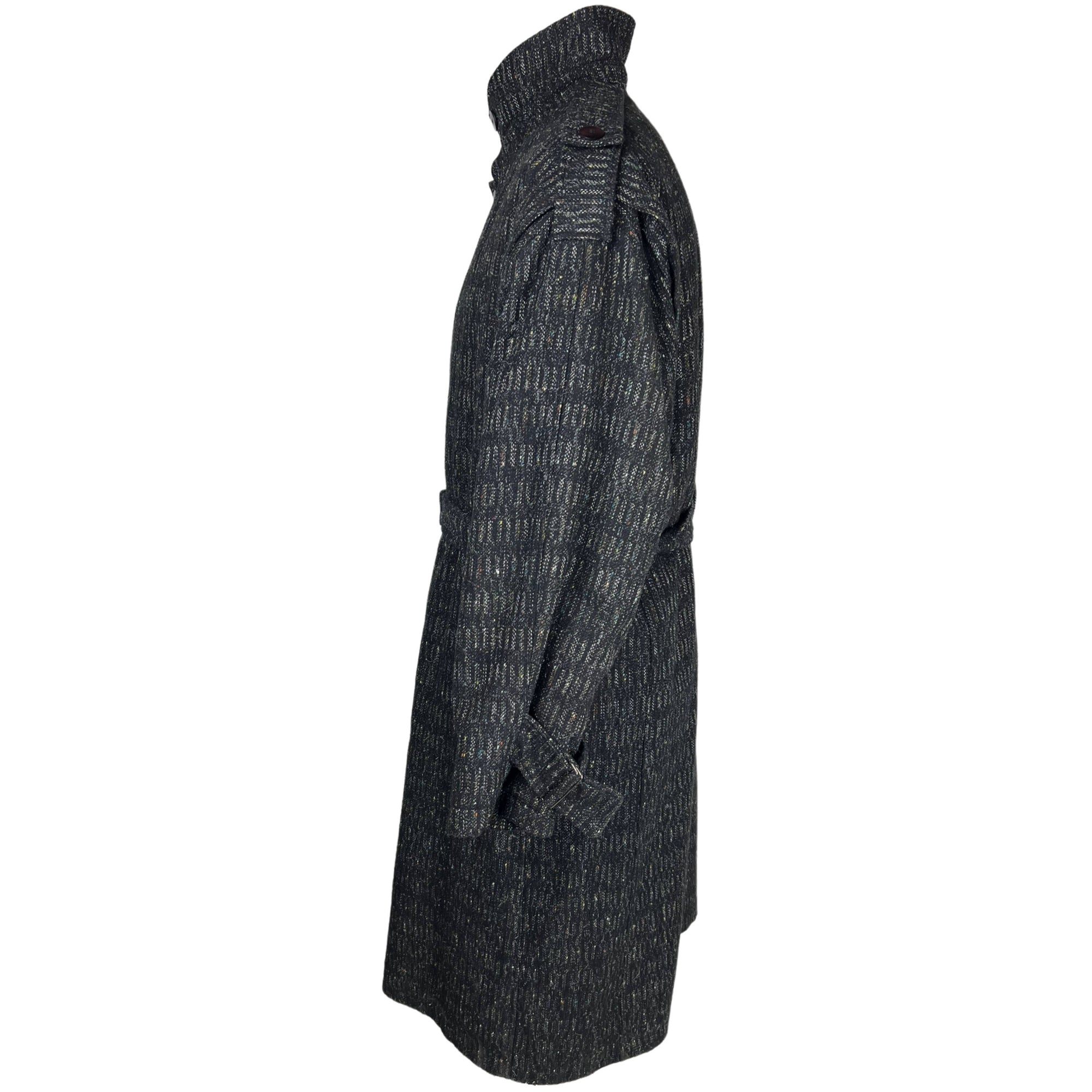 Vintage 1980s New Wave Coat Tweed Overcoat Croydon Size 44