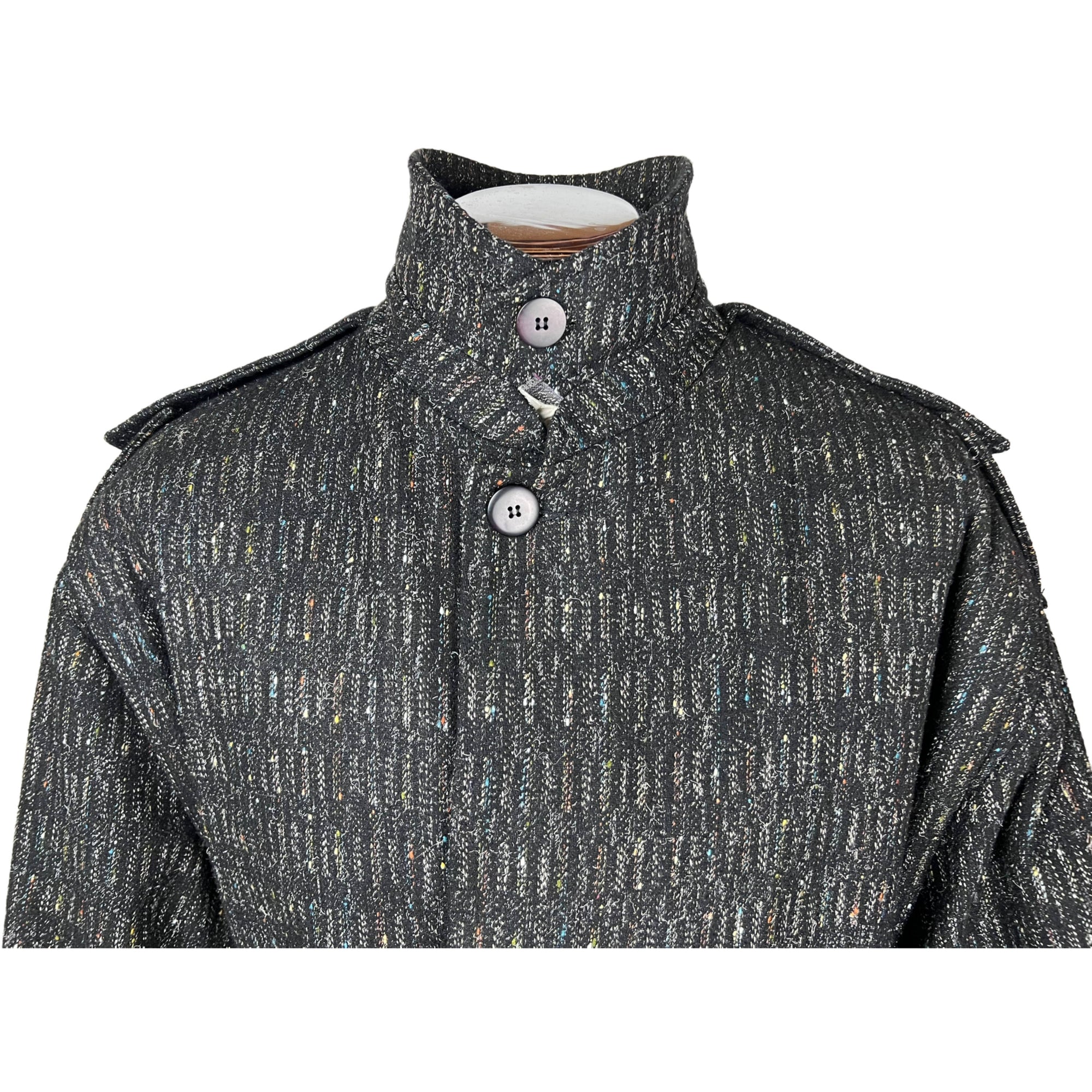 Vintage 1980s New Wave Coat Tweed Overcoat Croydon Size 44