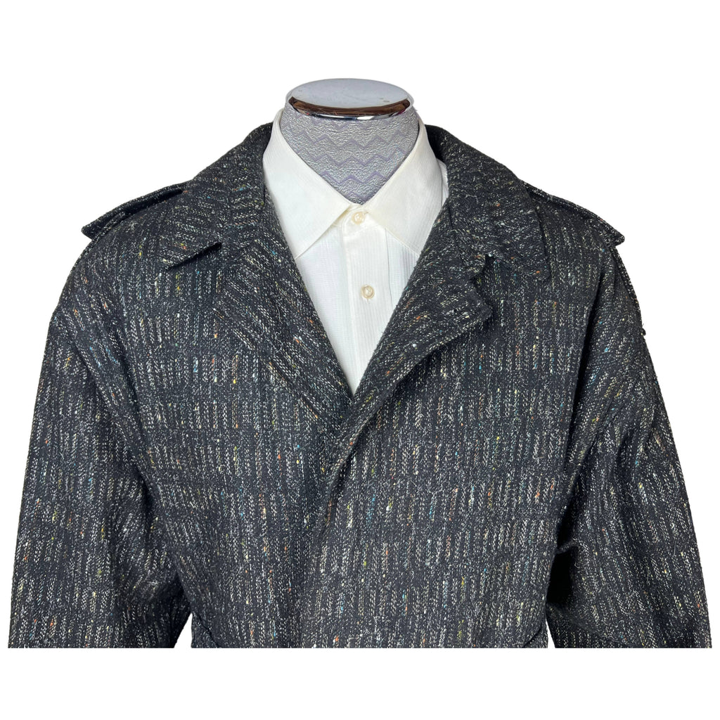 Vintage 1980s New Wave Coat Tweed Overcoat Croydon Size 44