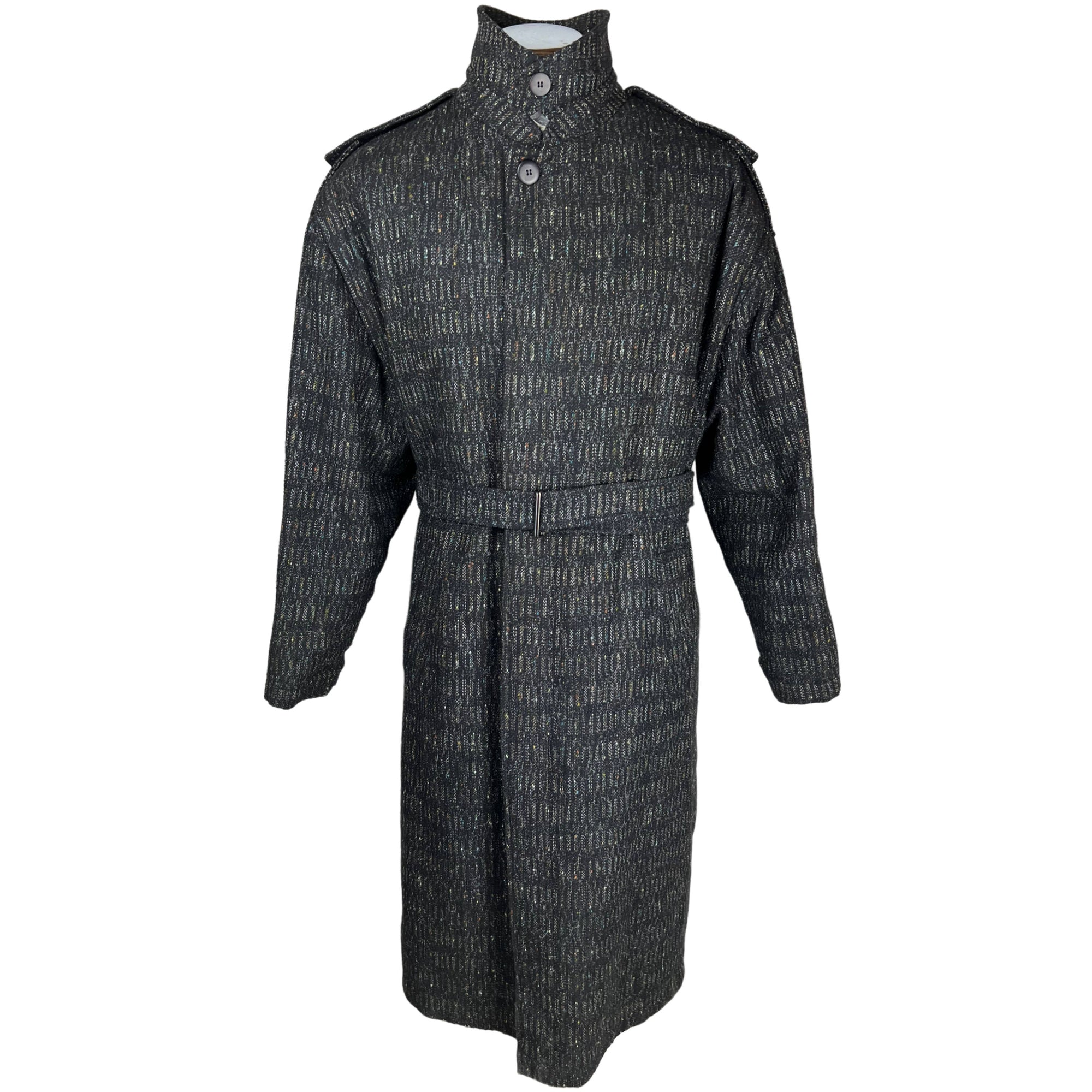 Vintage 1980s New Wave Coat Tweed Overcoat Croydon Size 44