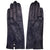 Vintage Ladies Blue Leather Gloves Unused Lace Inset Cutwork Size 7 - Poppy's Vintage Clothing