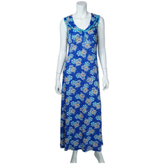 Vintage Nightgown 70s Floral Print Nightie Size Medium - Poppy's Vintage Clothing