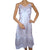 Vintage 1940s Blue Satin Slip with Lace Trim Size M Excellent Condition - Poppy's Vintage Clothing