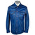 1970s Vintage Reversible Leather Jacket Blue Suede Mens Sz M