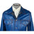1970s Vintage Reversible Leather Jacket Blue Suede Mens Sz M