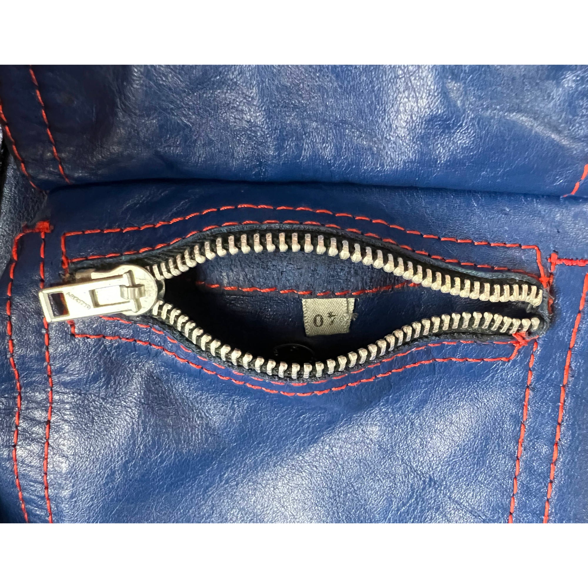1970s Vintage Reversible Leather Jacket Blue Suede Mens Sz M