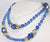 Vintage Crystal Strand Necklace Faceted Beads Blue & Clear 1950s - Poppy's Vintage Clothing