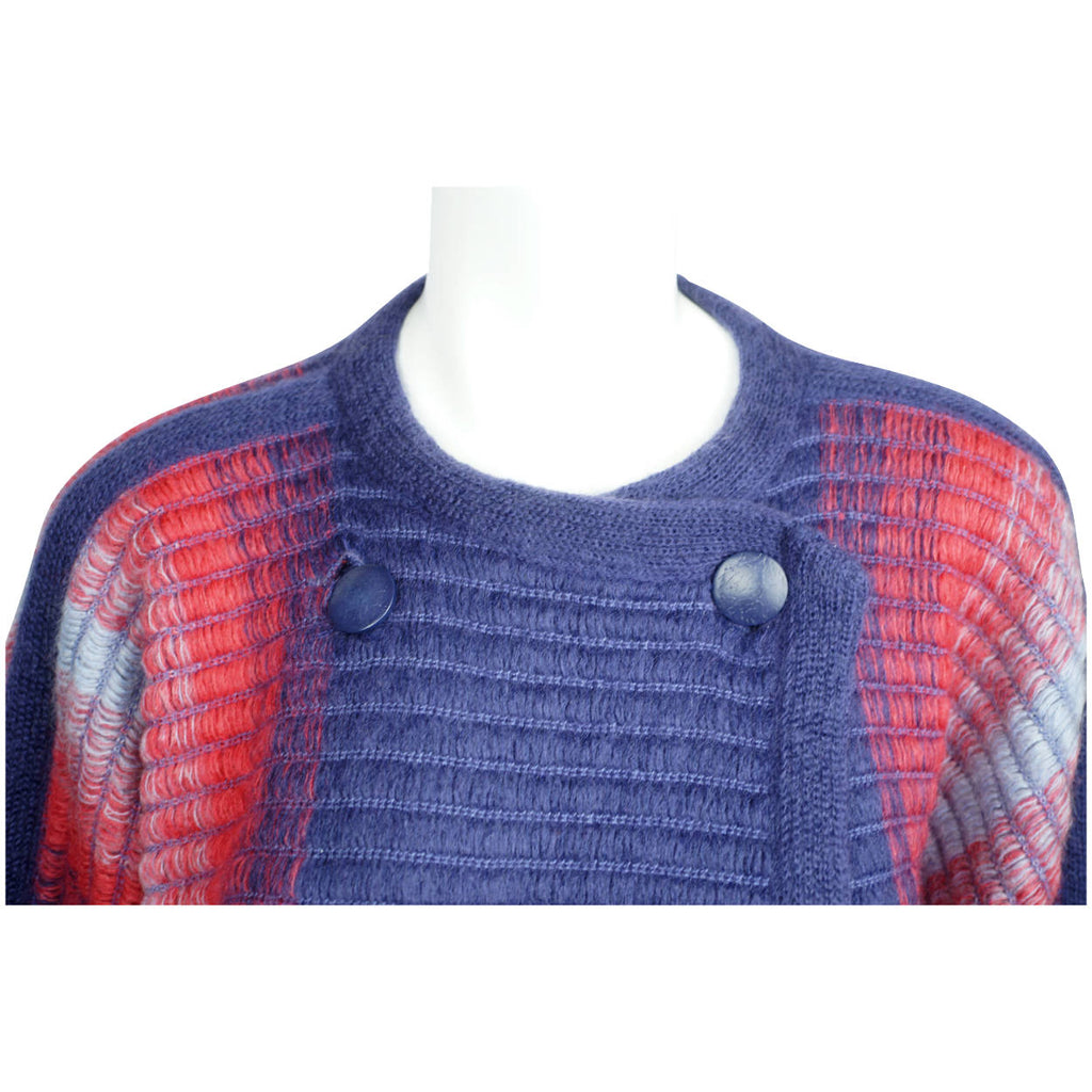 Vintage 80s Kid Mohair Sweater Violet Ladies Sz 40 - Poppy's Vintage Clothing