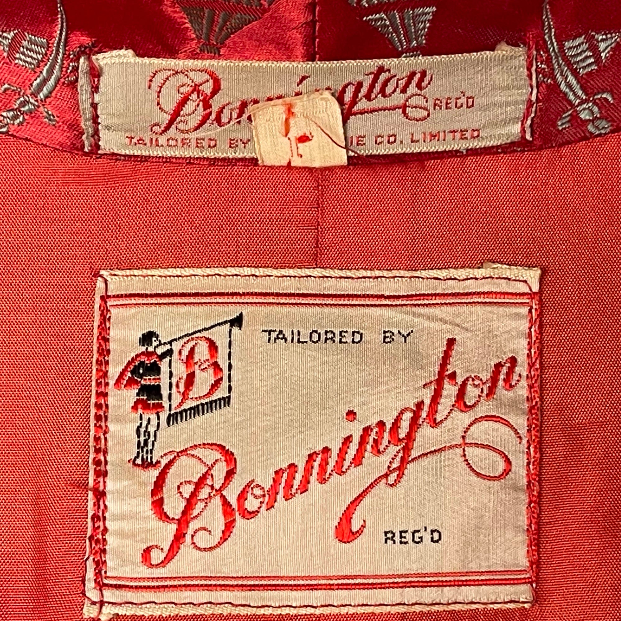 Vintage 1940s Smoking Jacket Bonnington Short Robe Size L
