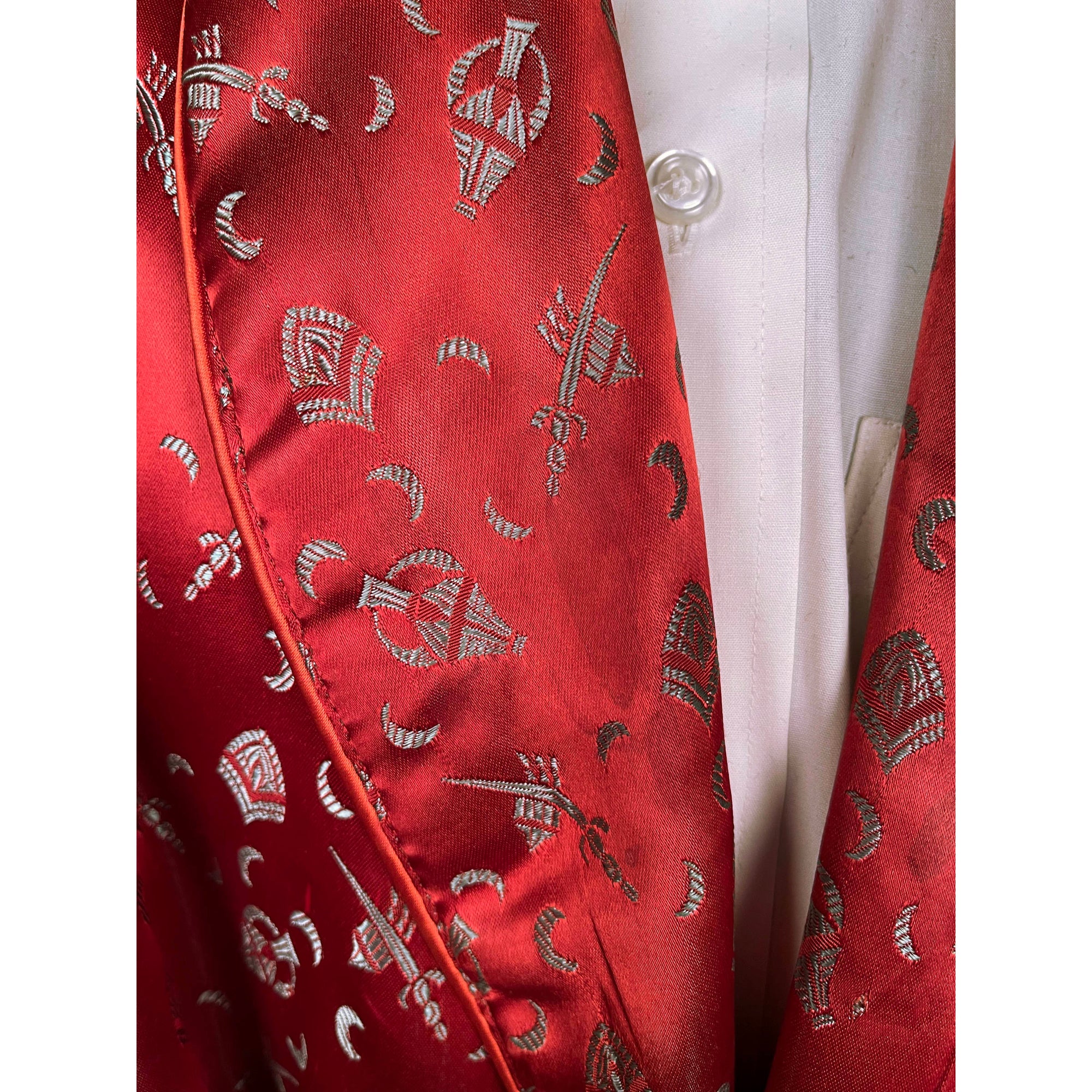 Vintage 1940s Smoking Jacket Bonnington Short Robe Size L