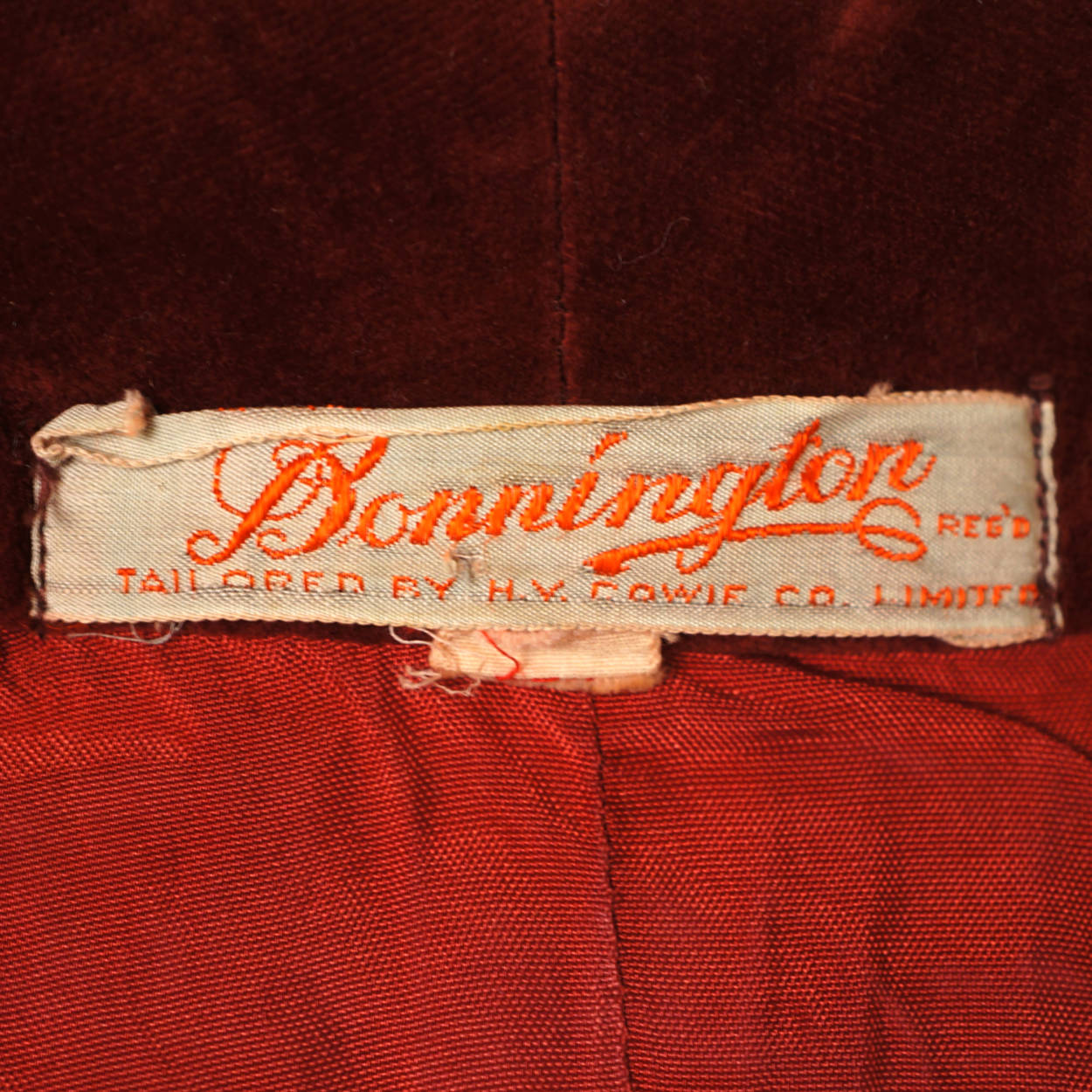 Vintage 1940s 50s Velvet Smoking Jacket Bonnington by HV Cowie Toronto Size 36 - Poppy's Vintage Clothing