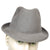 Vintage Borsalino Augusta Fedora Mens Grey Hat Qualita Superiore Sz 6 3/4 Small - Poppy's Vintage Clothing