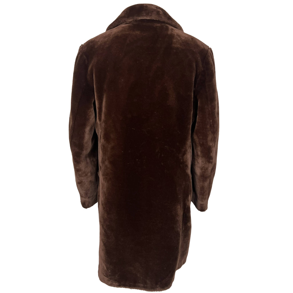 Vintage Faux Fur Overcoat 1960s Borg Alaskan Mens Coat 40 L