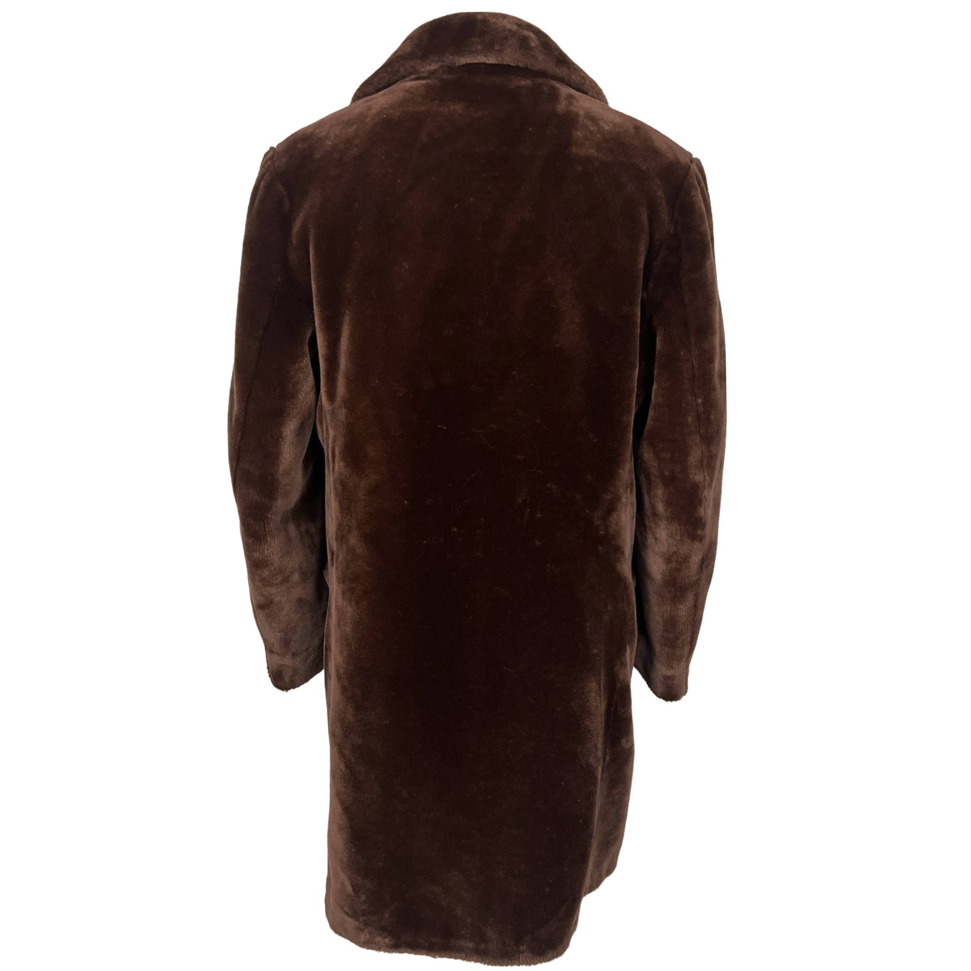 Vintage Faux Fur Overcoat 1960s Borg Alaskan Mens Coat 40 L