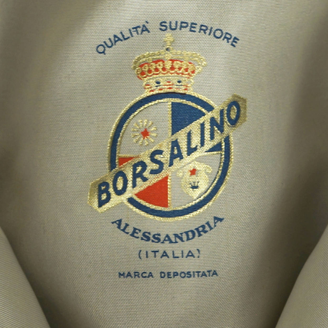 Vintage Borsalino Fedora Mens Grey Plush Finish Hat Qualita Superiore Size 7 1/8 - Poppy's Vintage Clothing