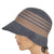 Vintage Borsalino Cloche Hat - Grey with Taupe Stripes Ladies Size 7 - Poppy's Vintage Clothing