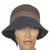Vintage Borsalino Cloche Hat - Grey with Taupe Stripes Ladies Size 7 - Poppy's Vintage Clothing
