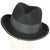 Vintage Borsalino Hat Mens Fedora Homburg Italy Black Size M - Poppy's Vintage Clothing