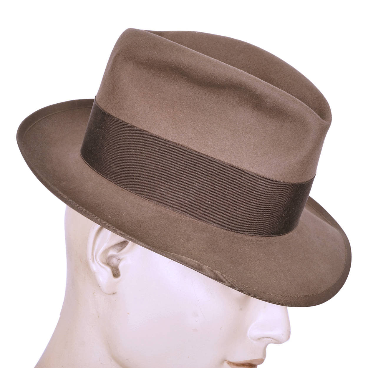 Vintage Borsalino Fedora 1950s Mens Brown Hat Qualita Superiore