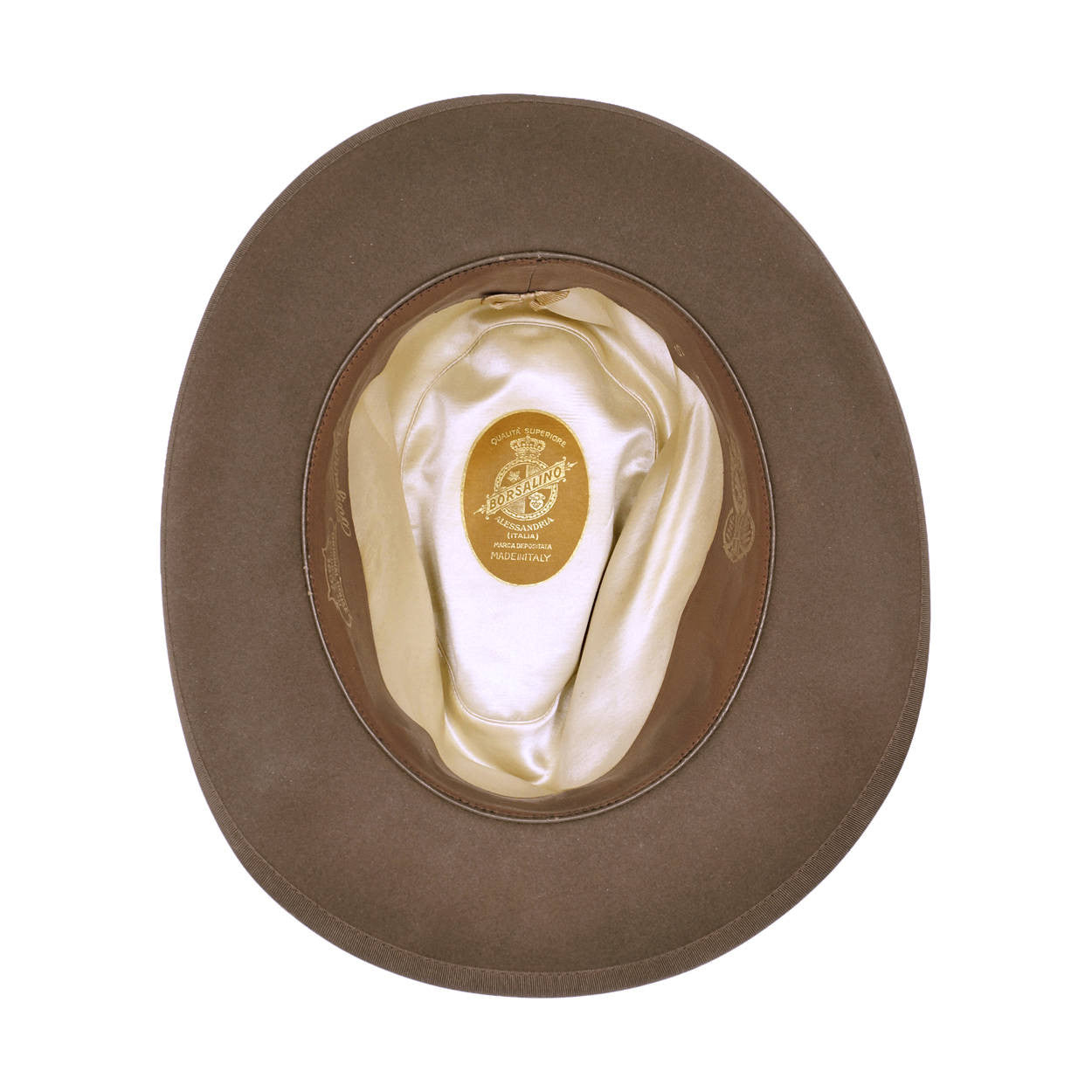Vintage Borsalino Fedora 1950s Mens Brown Hat Qualita Superiore