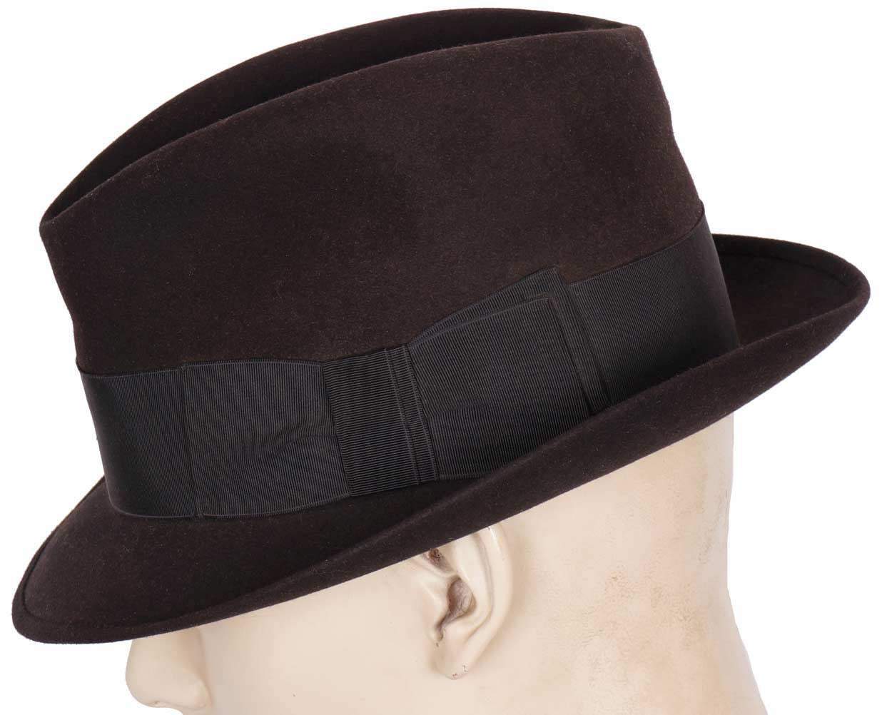 Chapeau Fedora Borsalino Vintage Gran Lusso En Tweed Pied-de-poule