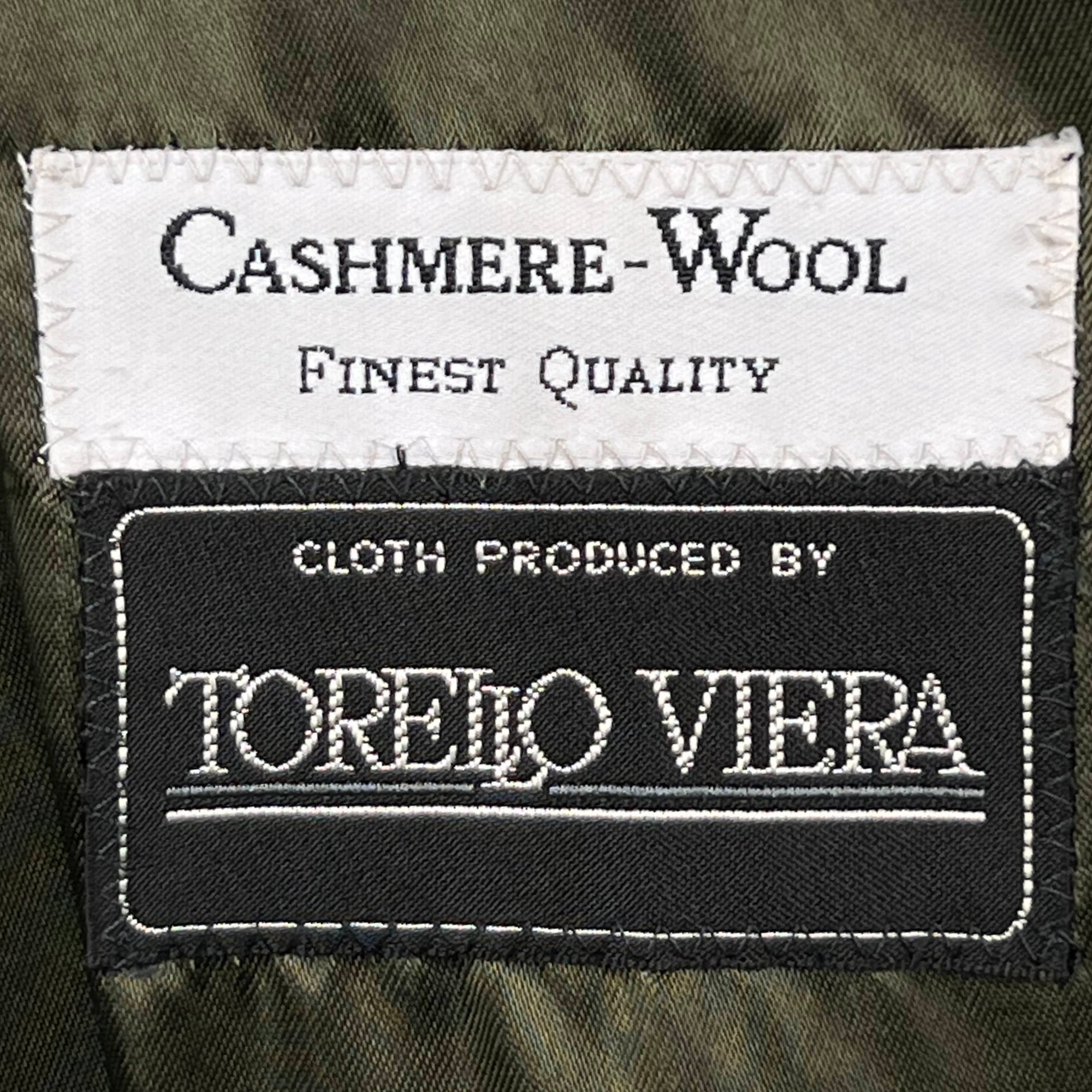 Vintage 1980s Hugo Boss Overcoat Green Wool Cashmere Size XL