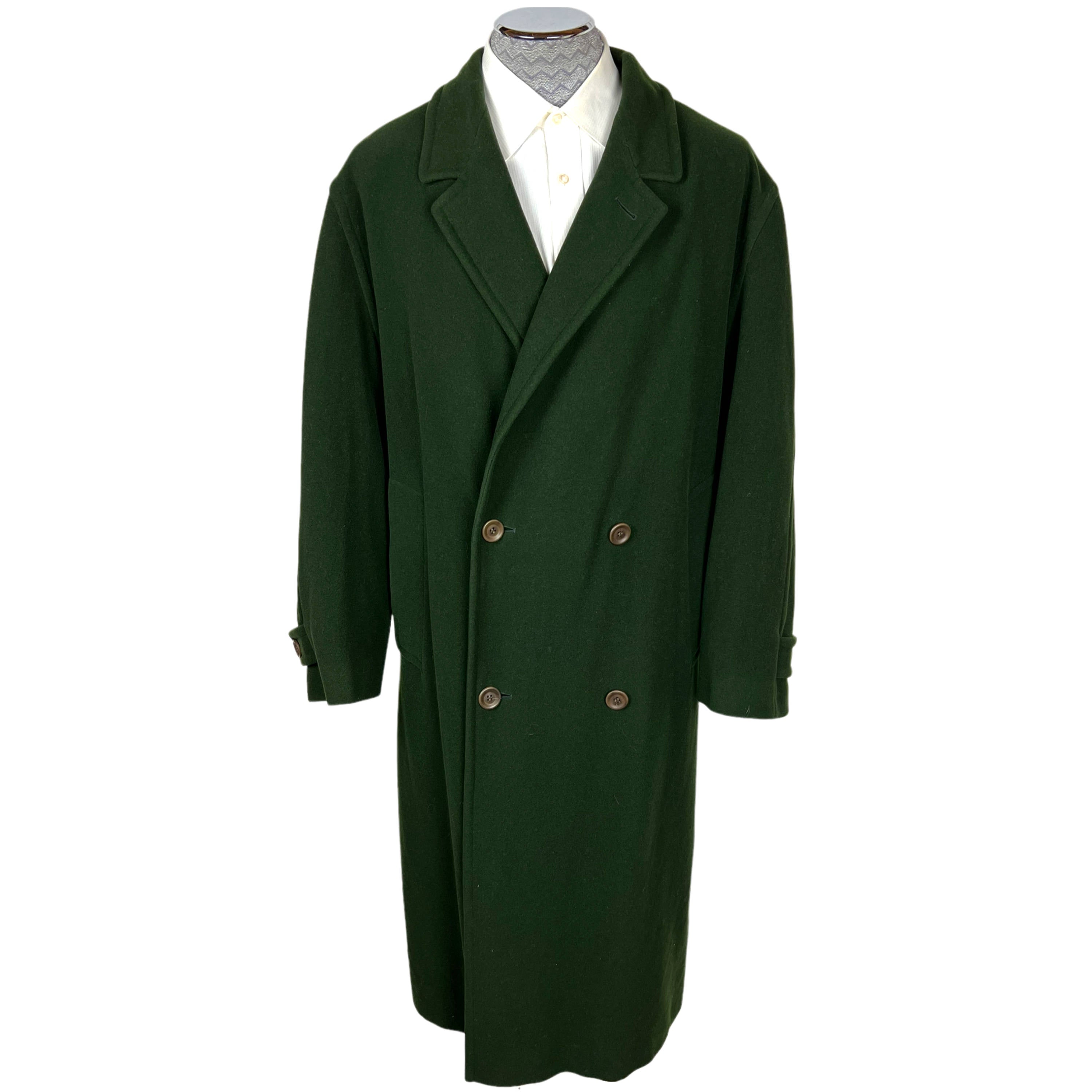 Vintage 1980s Hugo Boss Green Wool Cashmere XL