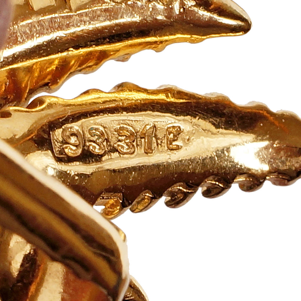 Vintage Marcel Boucher Topaz Rhinestone Brooch &amp; Earrings 9331E Demi Parure - Poppy's Vintage Clothing