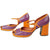 Vintage Chunky Shoes Purple & Orange 70s Platform Size 9 - Poppy's Vintage Clothing