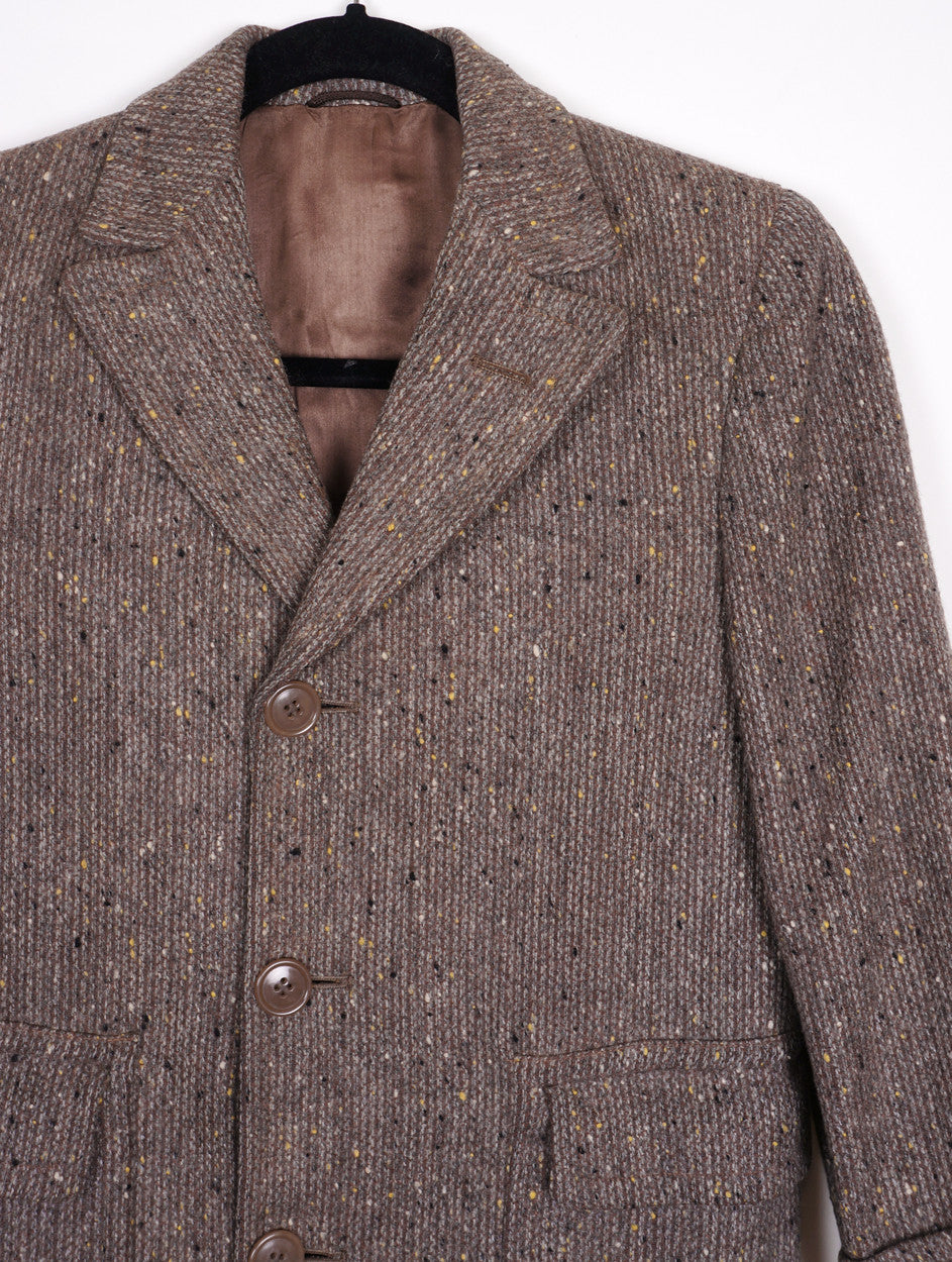 Vintage Boys Coat Wool Tweed 1950s Fashion Size 12 - Poppy's Vintage Clothing