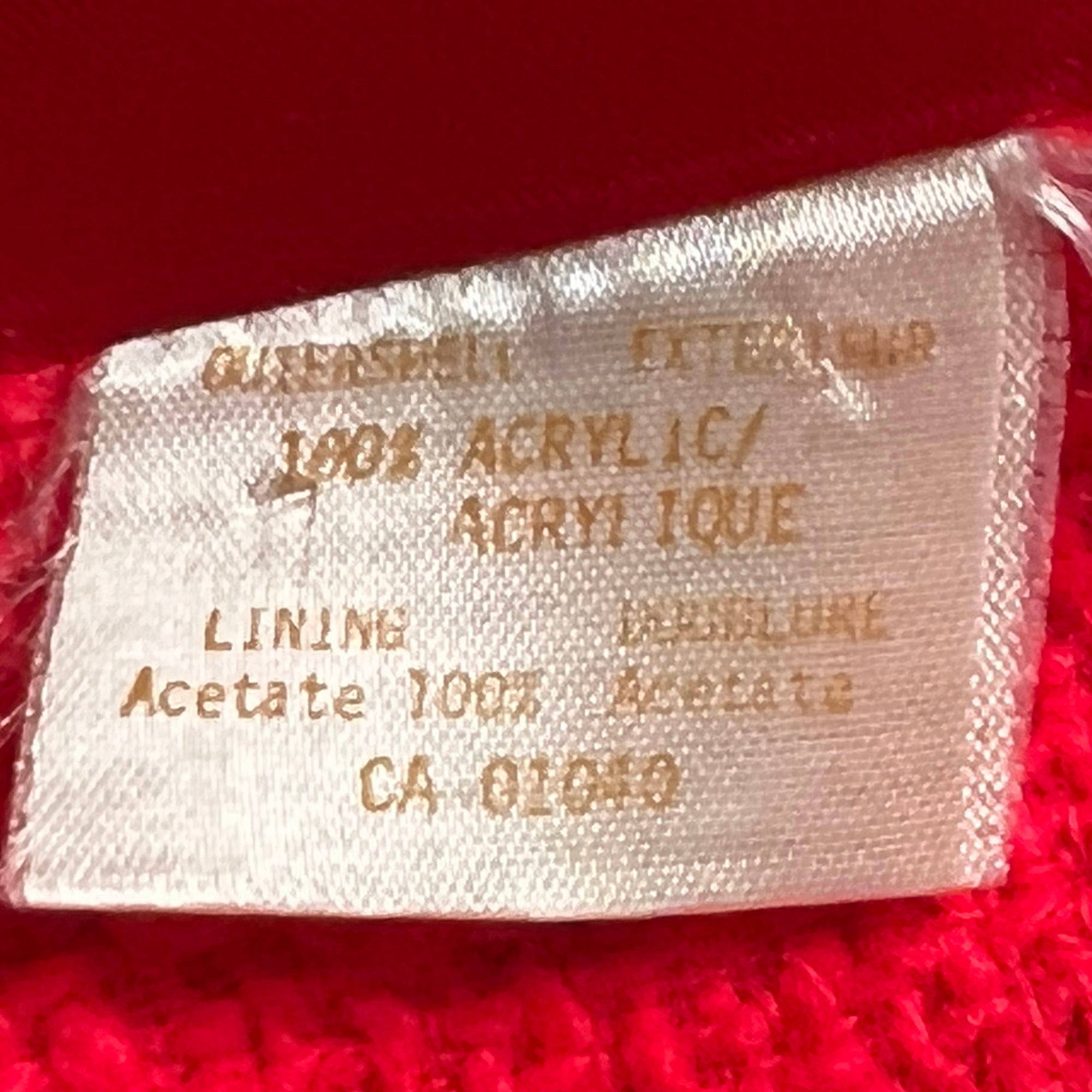 Vintage 1970s Spring Coat Bright Orange Red Acrylic Ladies M