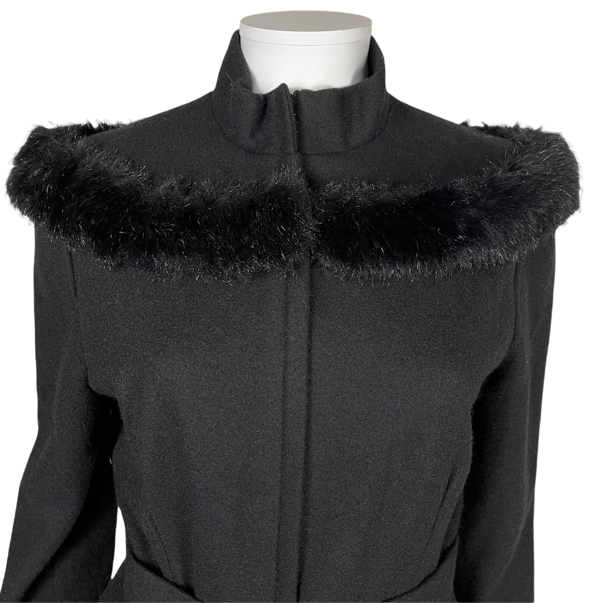 Vintage 1990s Black Wool Ladies Suit Brigitte Masson Paris M