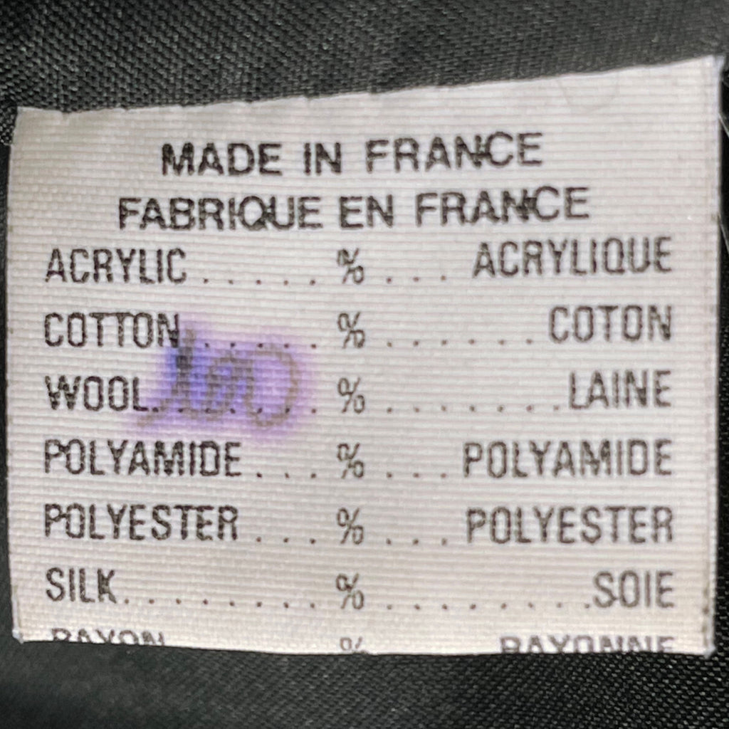 Vintage 1990s Black Wool Ladies Suit Brigitte Masson Paris M