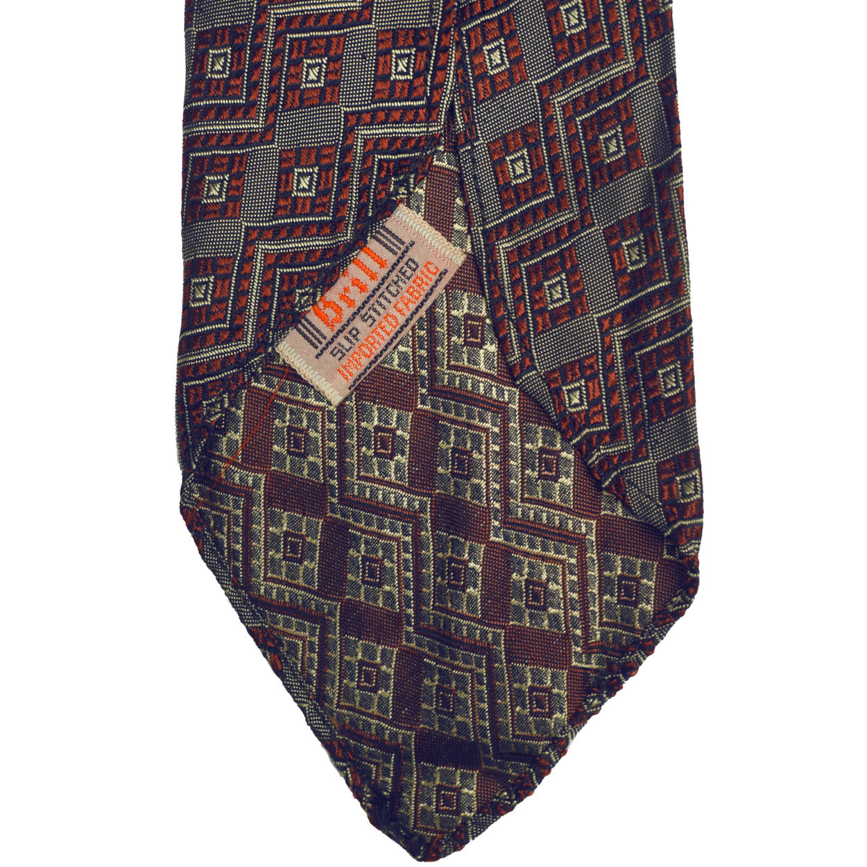 Vintage 1930s Tie Brill Slip Stitched Necktie - Poppy's Vintage Clothing