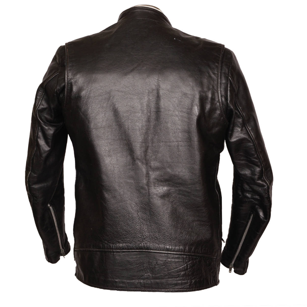 Vintage Brimaco Cafe Racer Leather Motorcycle Jacket 1960s Size Small - Poppy's Vintage Clothing