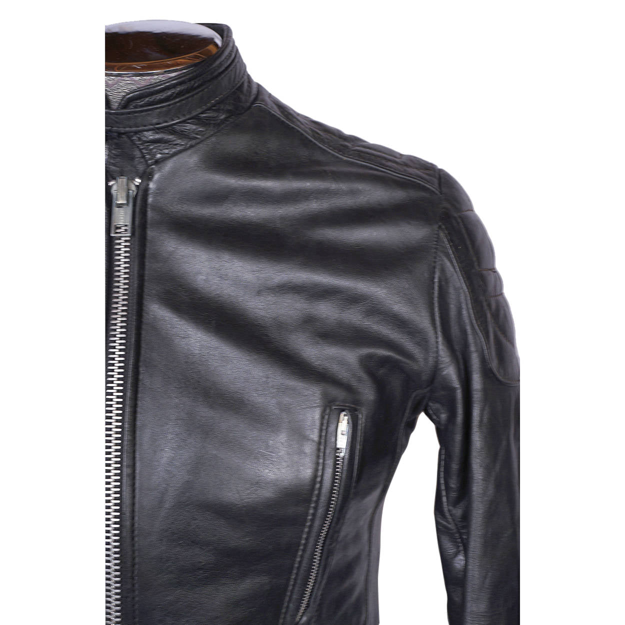 Vintage 70s Brimaco Cafe Racer Leather Motorcycle Jacket S - Poppy's Vintage Clothing