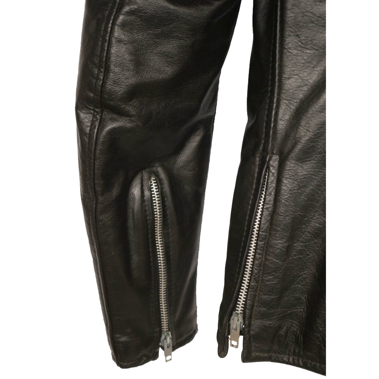 Vintage Brimaco Cafe Racer Black Leather Motorcycle Jacket 1960s Ladies Small - Poppy's Vintage Clothing